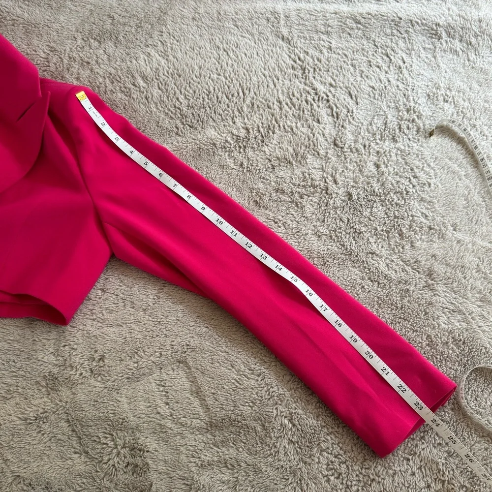 Sergio Hudson × Target Fuschia Pink Cropped Boxy Blazer Jacket Formal Party - Picture 10 of 10